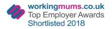 Workingmums top employer shortlisted category logo to depict The Berkeley Partnership's success in being shortlisted for this award