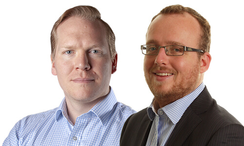 Two male colleagues pictured becoming Partners at The Berkeley Partnership to help enable clients to realise their business transformation objectives