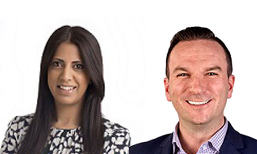 One male and one female colleague pictured becoming Partners at The Berkeley Partnership to help enable clients to realise their transformation objectives